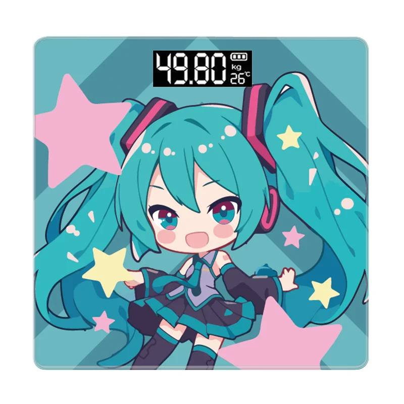 

Cute cartoon Hatsune Miku anime Bluetooth smart electronic body fat scale creative household kawaii high-precision weight scale