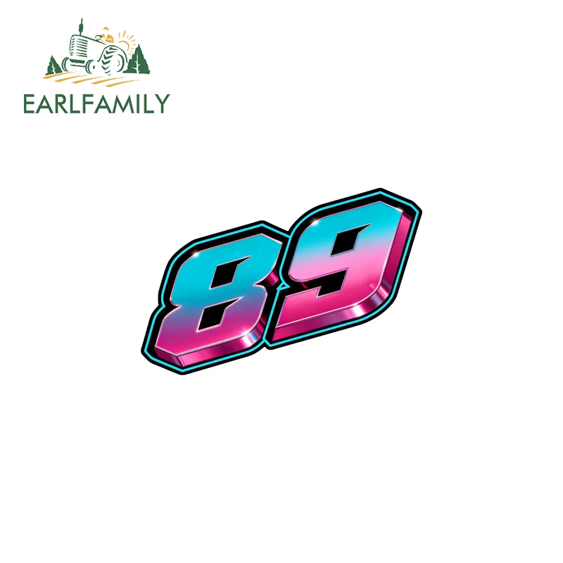 

EARLFAMILY Racing Number Fine Decal Amusing Eye-Catching Trunk Decals Occlusion Scratch Sunscreen Vinyl ATV RV VAN Decoration