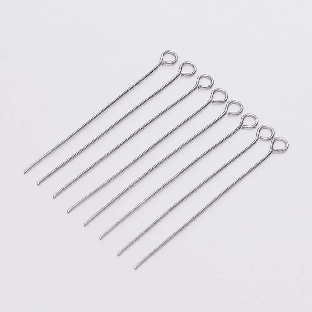 100pcs/lot 15-70mm Stainless steel Metal Eye Head Pins Findings Connector For Jewelry Making Accessories DIY Pendant Supplies image 5
