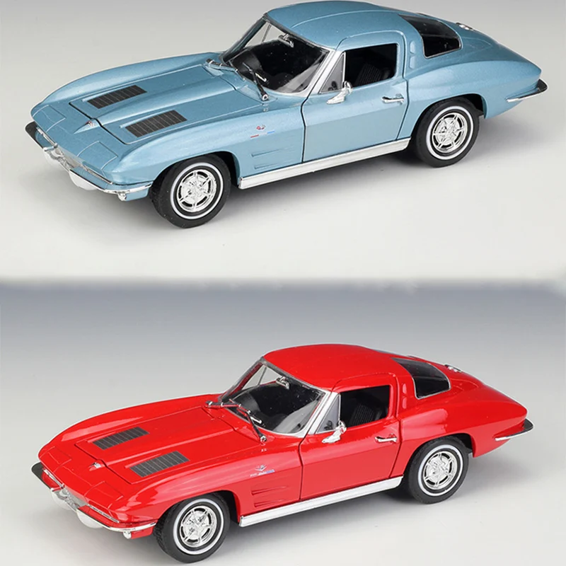 

Diecast 1:24 Scale 1963 Chevrolet Corvette Simulation Alloy Car Model Static Display Collectible Toy Gift Souvenir Decoration
