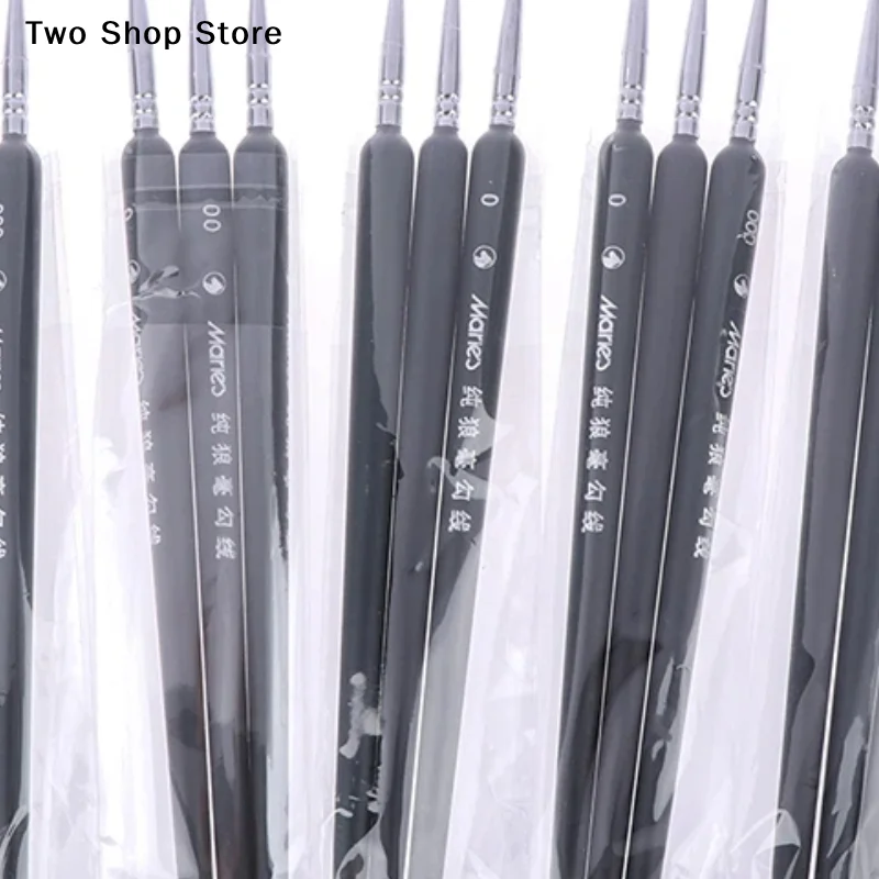 3Pcs 0/ 00/ 000 Miniature paint wolf hair professional paint brush for art