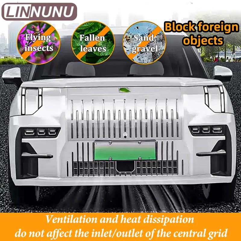 LINNUNU Front Grille Insert Net Fit for ZEEKR 009 Car Styling Insect Screening Mesh Protector Cover Dust Decor Auto Accessories