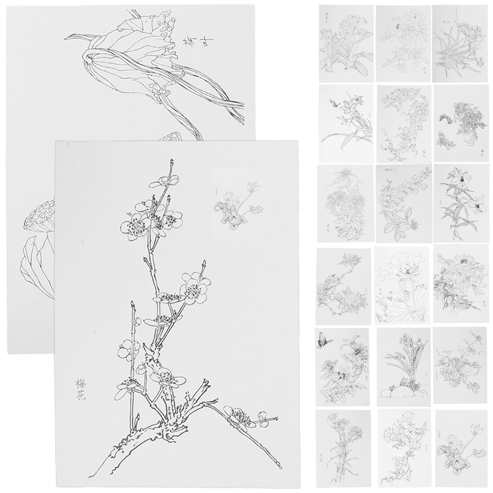 

20 Sheets Watercolor Coloring Paper Painting Drawing Sketch for Papers Portable Confetti
