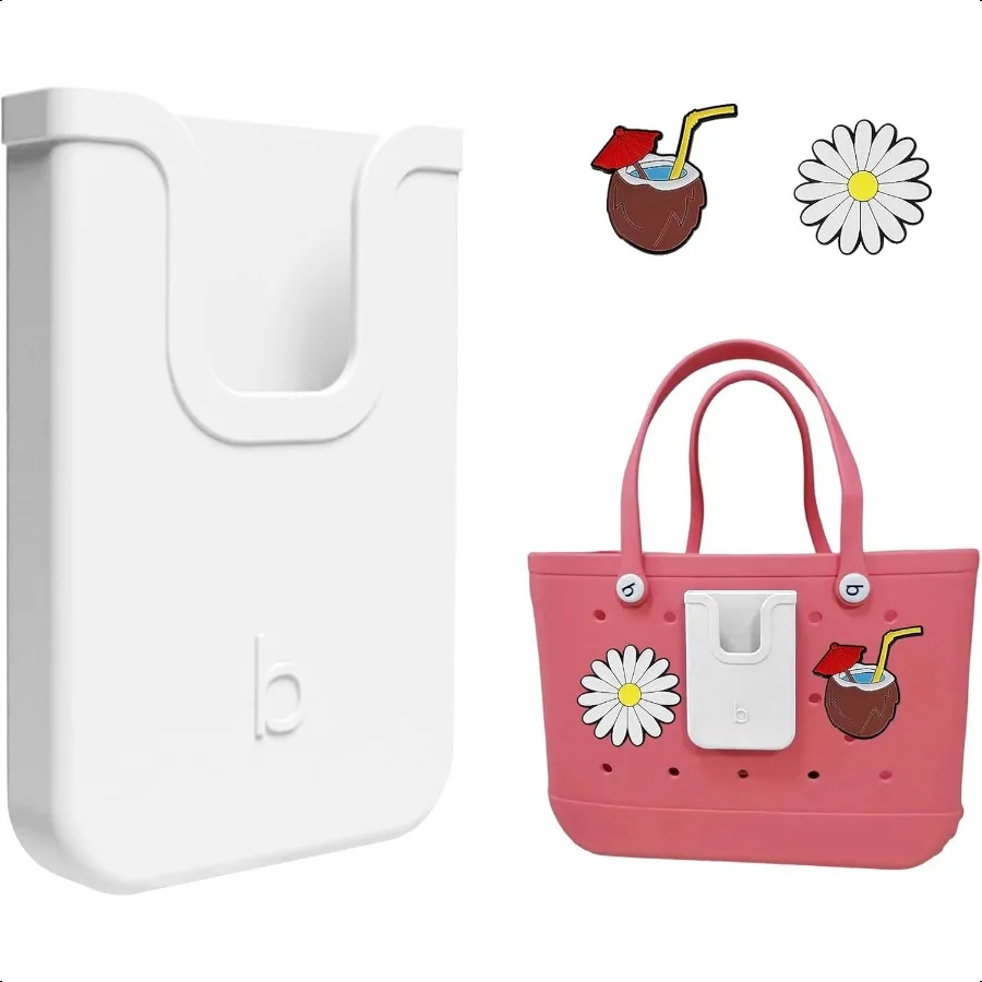 

Silicone Phone Holder Compatible with Bogg Bag Soft Silicone Charm Insert Accories and Attachment for Bogg Beach Bags Portable