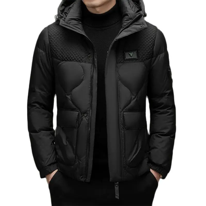 BATMO 2023 New Arrival Winter 85% White Duck Down hooded Jackets Men,Mens Warm Thick Coat, M3770