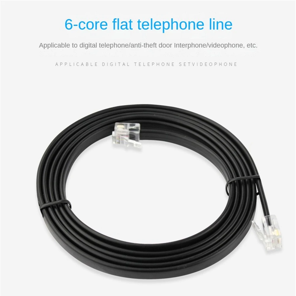 Six-core Telephone Line Flame Retardant Skin Anti-corrosion Lightweight Easy Storage Oxygen-free Copper Core Telephone Line Pvc