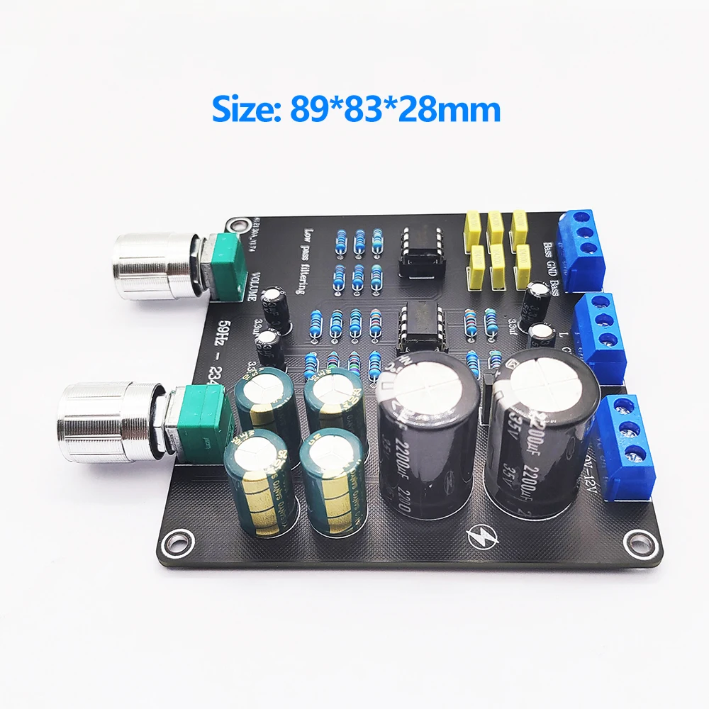 59Hz-234Hz AC 9V-12V low-pass filter Super Bass Electronic Crossover Board Crossover point continuously adjustable Dual NE5532