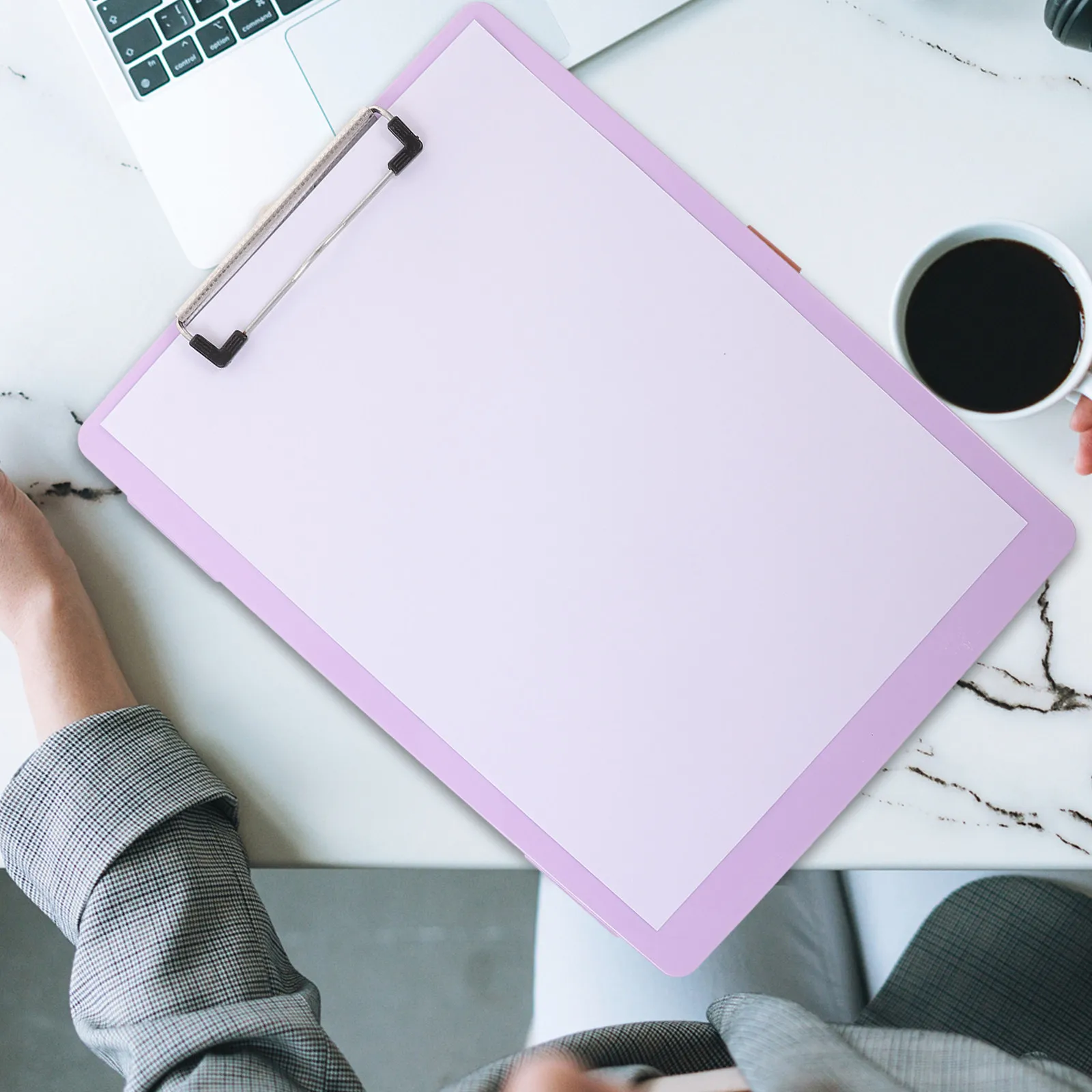 

File Case with Clip Large Capacity Plastic Document Holder for Office Home School Use Sturdy Certificate Storage Box