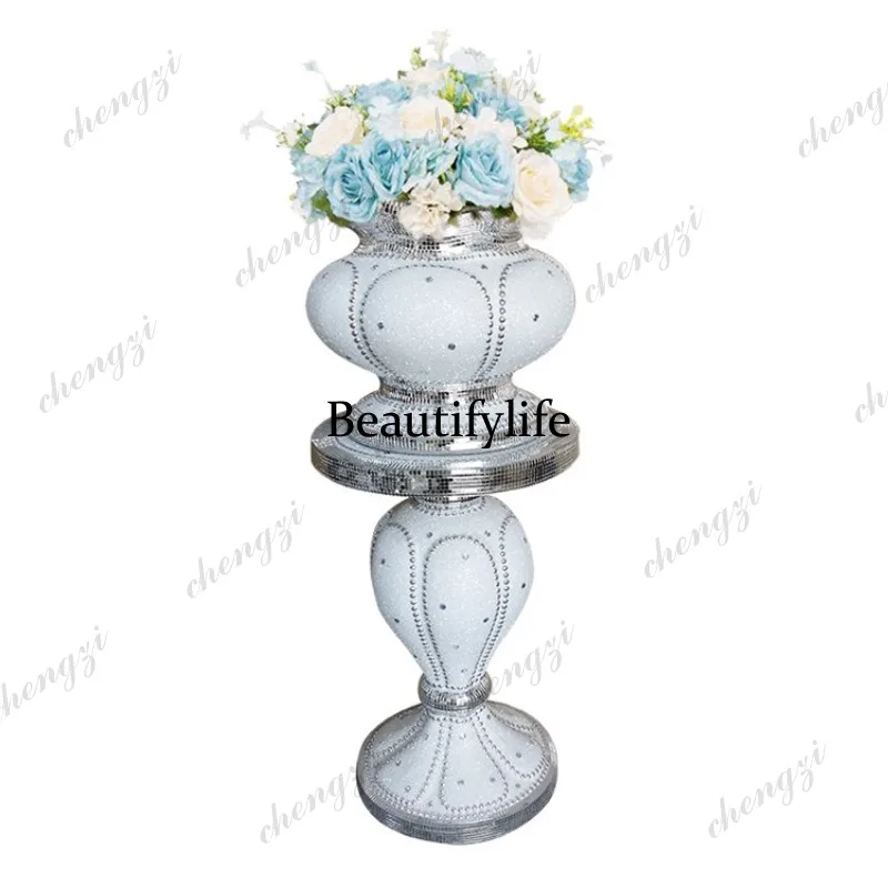 A95 American living room simple modern European floor-to-ceiling high vase entrance garden real estate flower pot