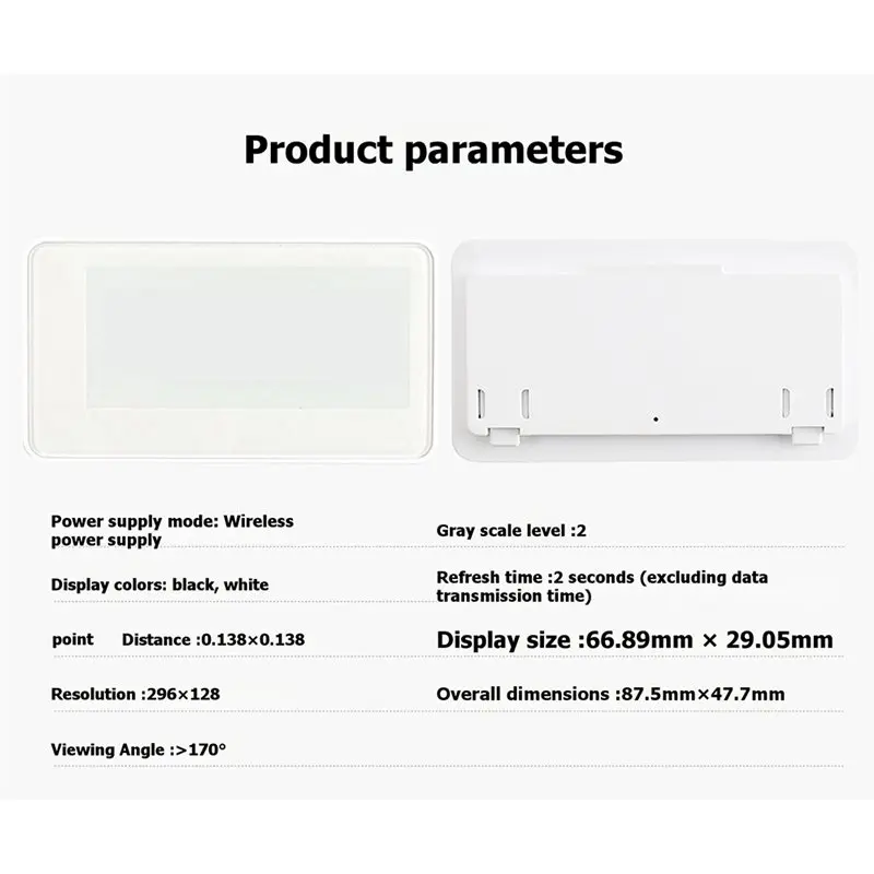 【CYBER MONDAY】Battery-Free -Powered 2.9Inch E-Paper Display E-Ink Module Passive Tag Screen Low Power For Smart Labels Io