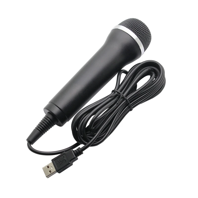 Universal USB Wired Microphone Karaoke Mic For Switch Wii PS4 PS3  ONE/360/ PC/PS2