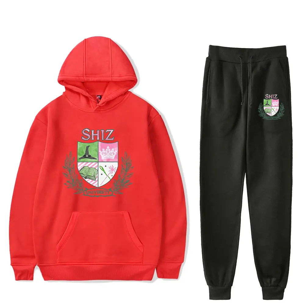 Wicked Musical Shiz University Vintage 90s PULLOVER Fashion Merch Hoodies Sports Set Hoodies Two-Piece Women Men Clothing