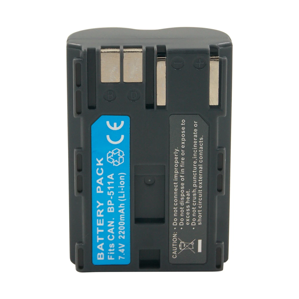BP511A BP-511 BP-511A BP511 Rechargeable Camera Battery 7.4V Li-ion for Canon EOS 300D 5D 20D 30D 50D 40D 10D PowerShot G1 pro1