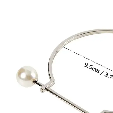 Metal Bag Handle Replacement Brackets Purse DIY Handmade for Making Handbag Fashion Imitate Pearl Circle Handle Bag Accessory
