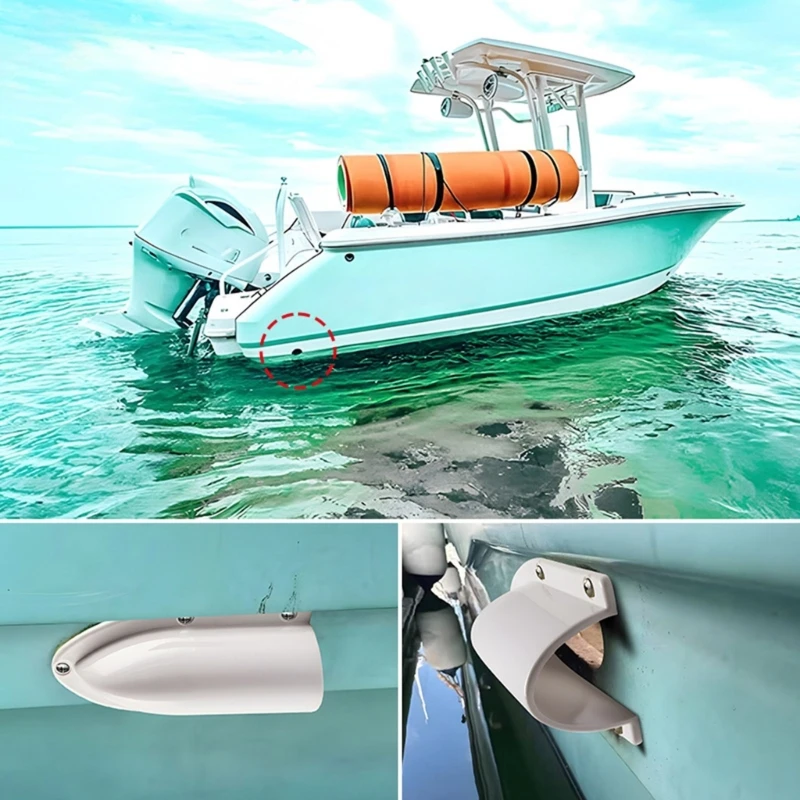 Marine Cable Vent Cover Clamshell Vent for Boat Yacht Marine Wire Cable Vent Cover with Mounting Screw Simple Installation