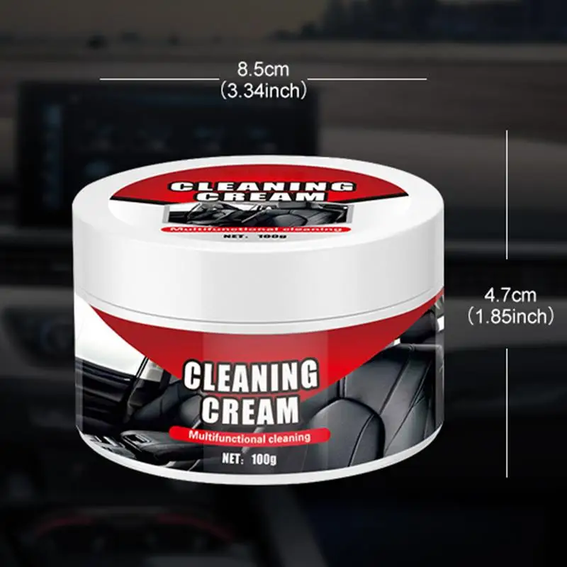 Car Cleaning Cream Car Seat & Interior Cleaning Supplies 100g Car Refurbishment Repair Cream Leather Cleaner & Conditioner For