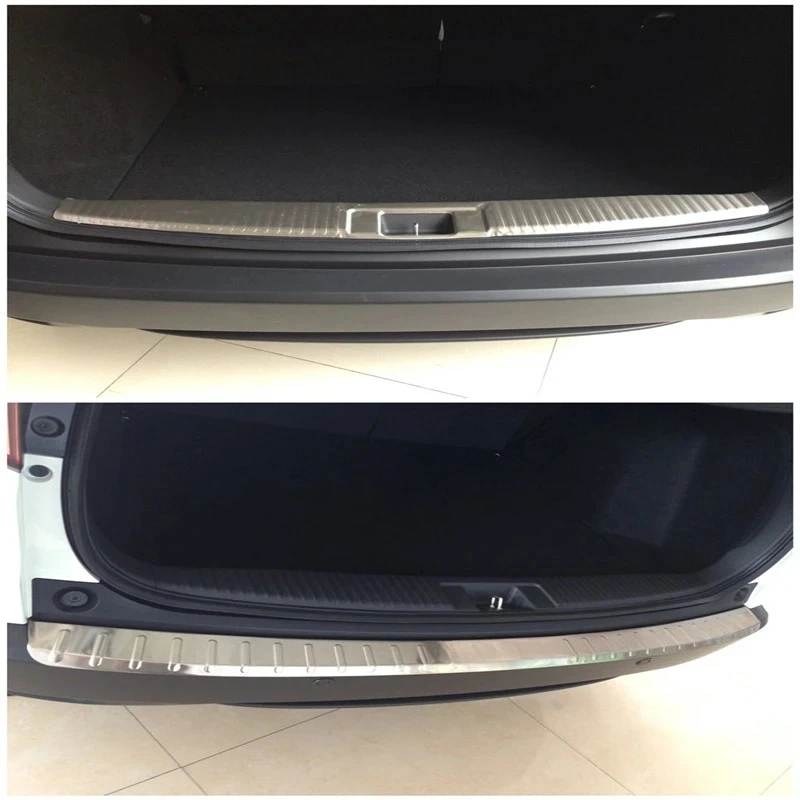 For Honda Vezel HRV HR-V 2014-2018 Rear Inside Bumper Door Sill Plate Scuff 1pcs Stainless Steel