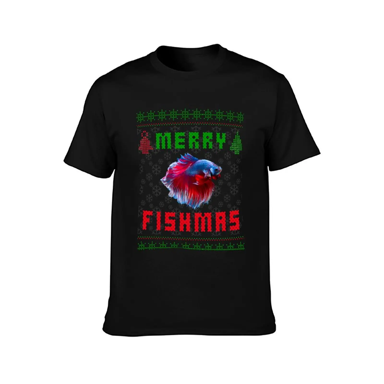 Betta Fish Siamese Fighting Fish Christmas Sweater T-Shirt Performance Workout Short Sleeve Tee T-Shirt
