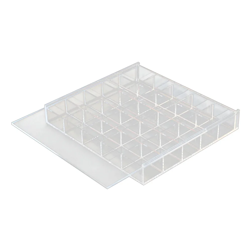 

Acrylic lattice storage box Transparent display Loose bead storage Parts Nail art accessories Finishing box Jewelry