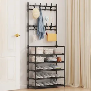 Five layer shoe rack integrated storage rack Multifunctional Home Shoe Rack Hanger Rack 7 Main sales shoe rack - №7