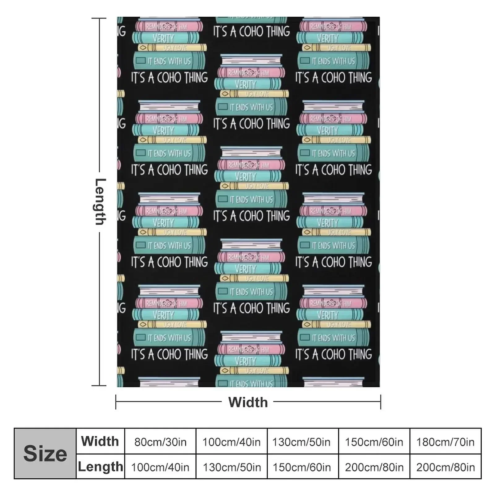 Its A CoHo Thing Book Stack T-shirt Throw Blanket couch cozy soft plush fuzzy picnic outdoor blanket