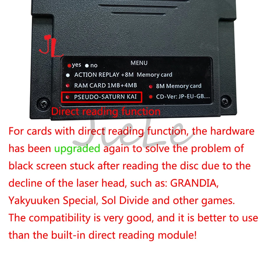 NEW-ALL-IN-1 Card SS Cartridges Direct Reading Accelerator Goldfinger Function Pseudo KAI 4MB 8MB Memory for SEGA SATURN Game