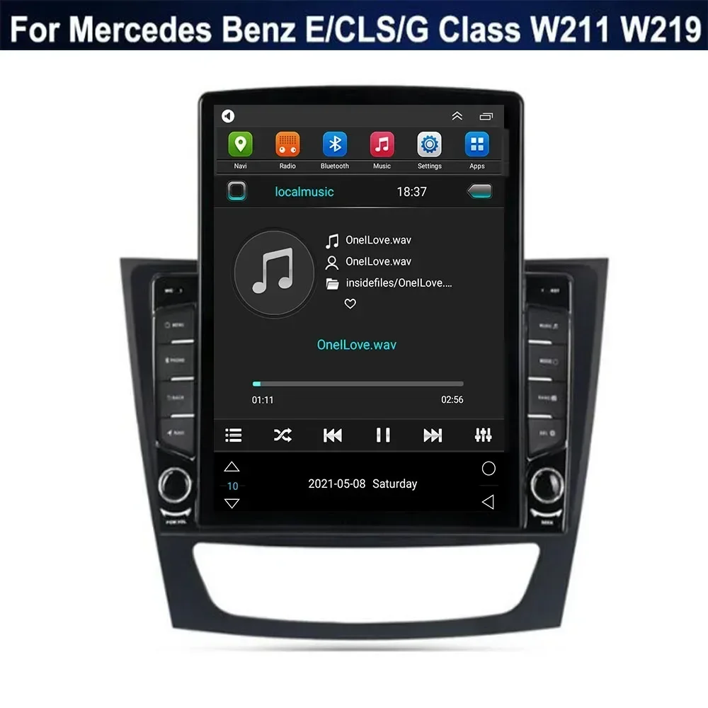 Android 13 Vertical Style Tesla Screen Car Radio GPS Navigation Multimedia Player For Mercedes Benz ECLSG Class W211 W219