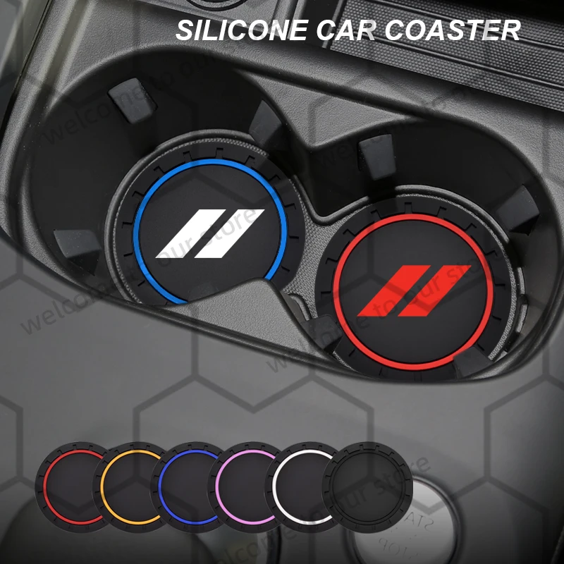 2 peças para dodge // emblema challenger ram 1500 carregador hellcat viagem durango caravana carro coaster copo de água slot almofada antiderrapante
