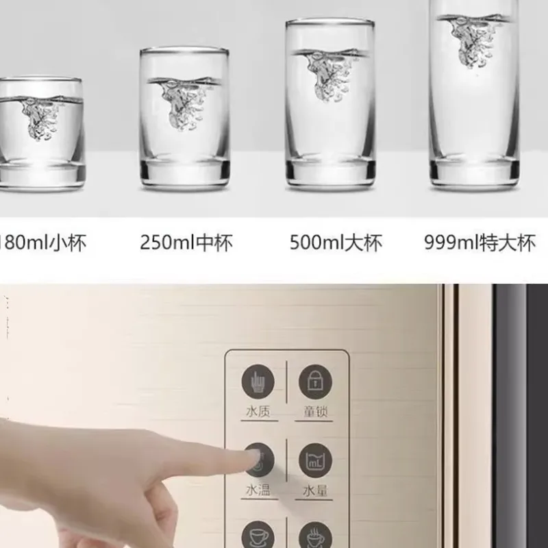 Wall-montado Household Pipeline Machine, água fria e quente, No Gall, Quick Heat, Instant Hot Straight Drink Machine