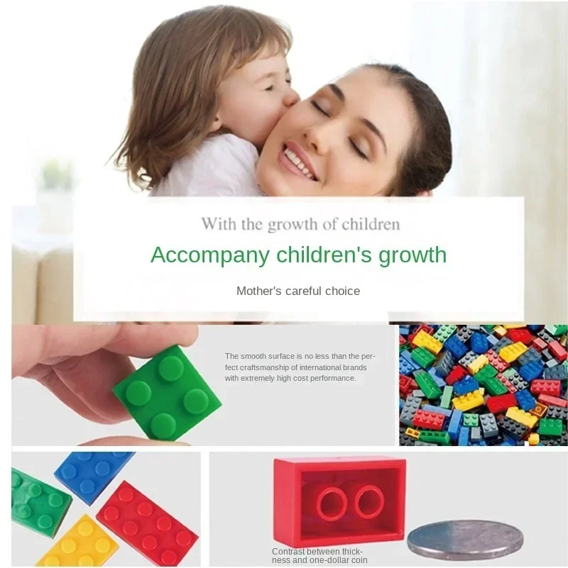 500 pz/1000 pz bambini fai da te Building Blocks Set giocattoli bambini creativi colorati Building Blocks giocattoli assemblati giocattoli educativi