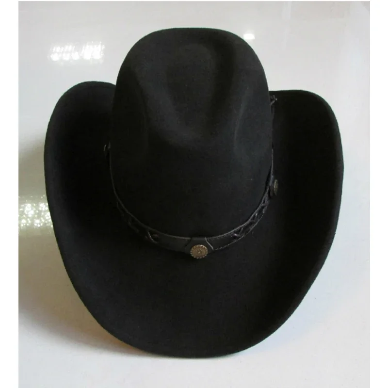 Cowboy Hats Men 100% Wool Waterproof Wrinkle-resistant Western Sombrero Hombre Cappello Uomo Country Wild West Cow Boy Hats