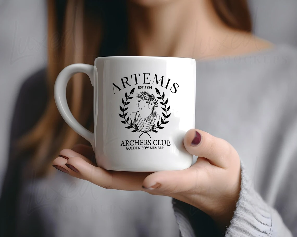 Artemis Mythology Breakfast Cup Poet Dark Academia mug Greek Mythology Literary cup  gift Librarian Book Club coffee mug