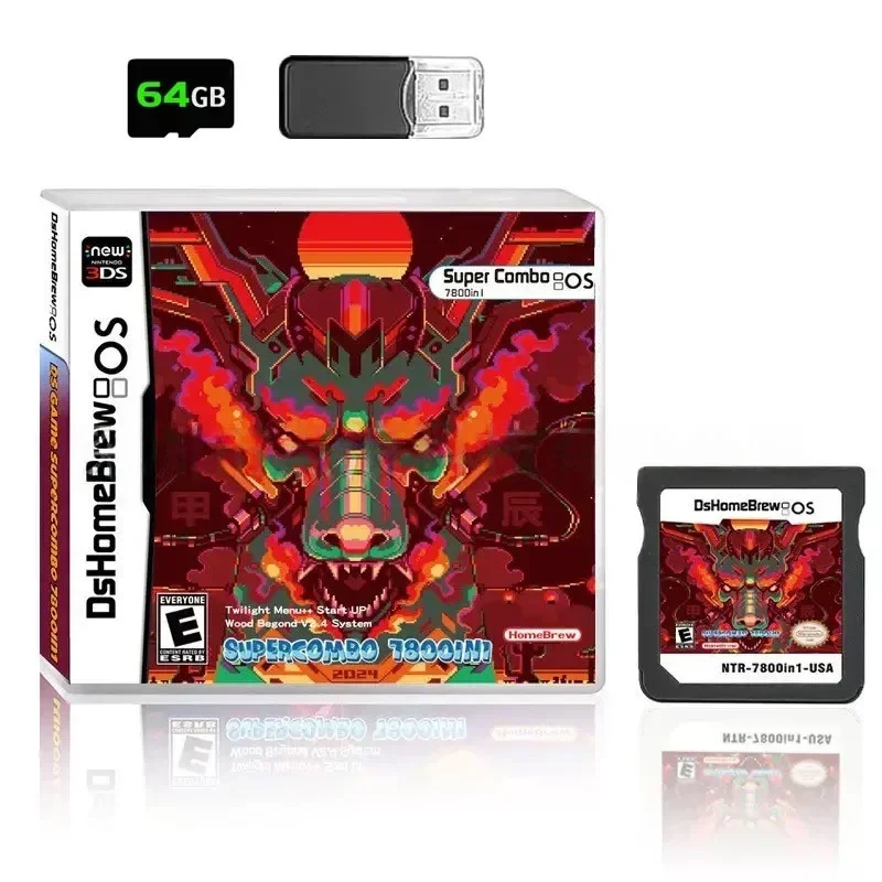 مجموعة بطاقة 7800 في 1 مجموعة ألعاب 3DS بطاقة فلاس NDS SDHC محول بطاقة حرق الذاكرة RTS بطاقة ألعاب الفيديو