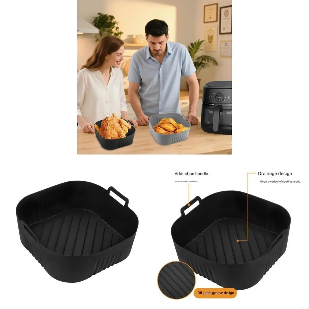 Silicone Liner Square Air Frying Machine Liner Reusable for NA230 Accessories 