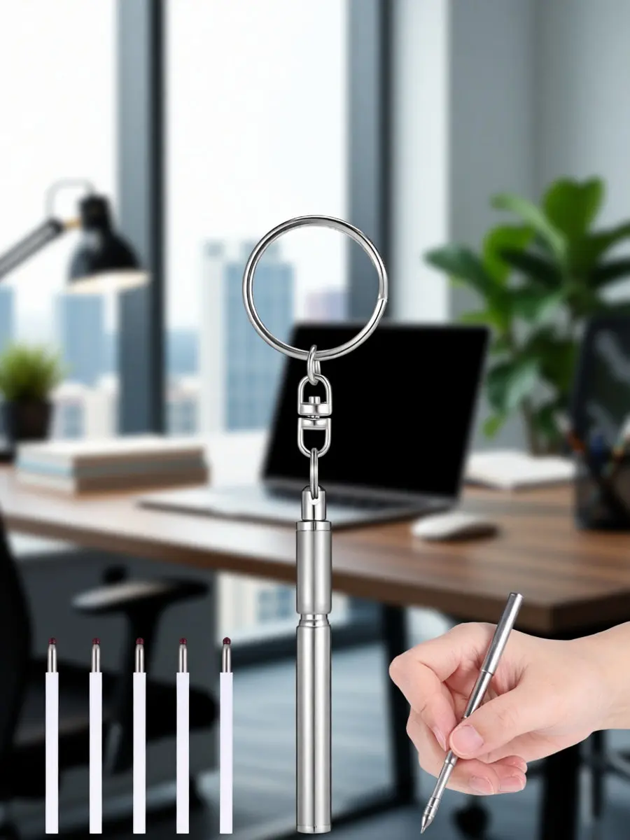 Ballpoint Pen Writing Office School Smooth Pens Halloween Christmas New Year Stainless Steel Retractable Pen Compact Pocket Pen