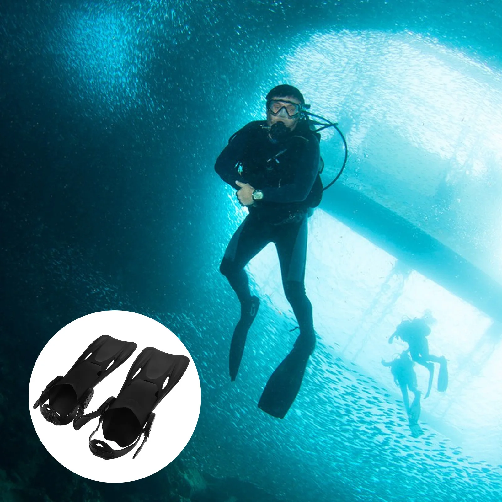 

Short Adjustable for Lap Swimming Snorkeling Enhanced Power Training Flippers Comfortable Design Adults