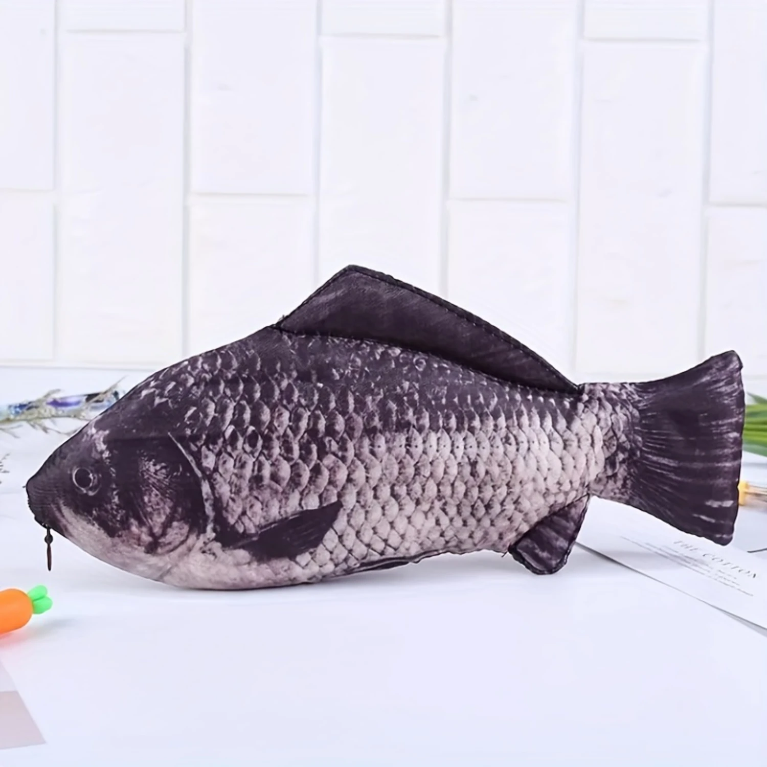 Novelty Fish Pencil Box Funny Pencils Case with Zipper Coin Purse Unique Gifts for Office Card holder Makeup Edc pouch Poly bags