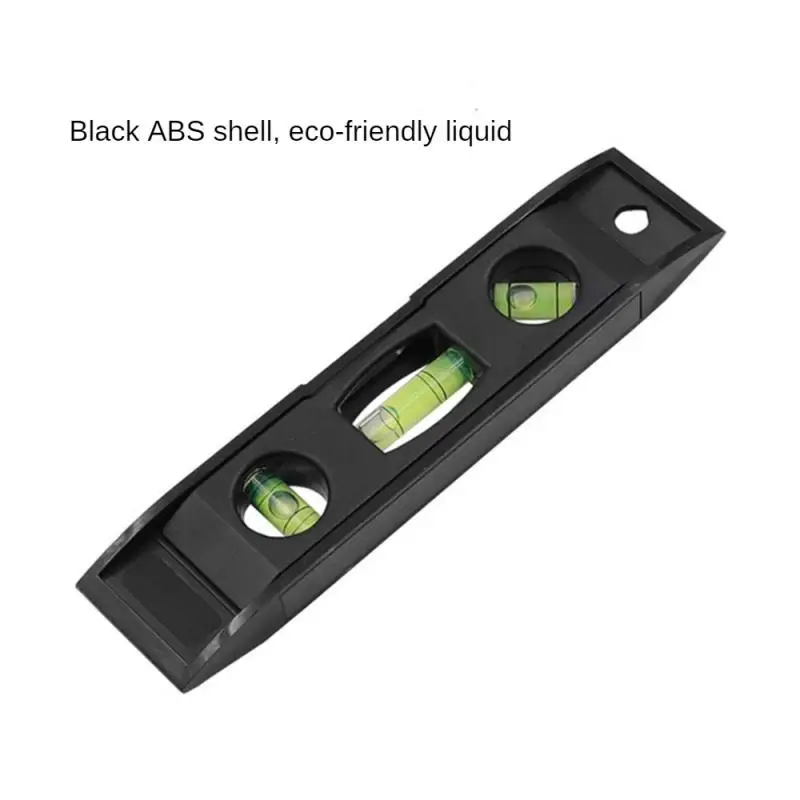 Horizontal Ruler 3 Bubble Spirit Level Magnetic ABS Shell Mini Pocket Portable Spirit Level Tool Measure Tool Machinery Leveller