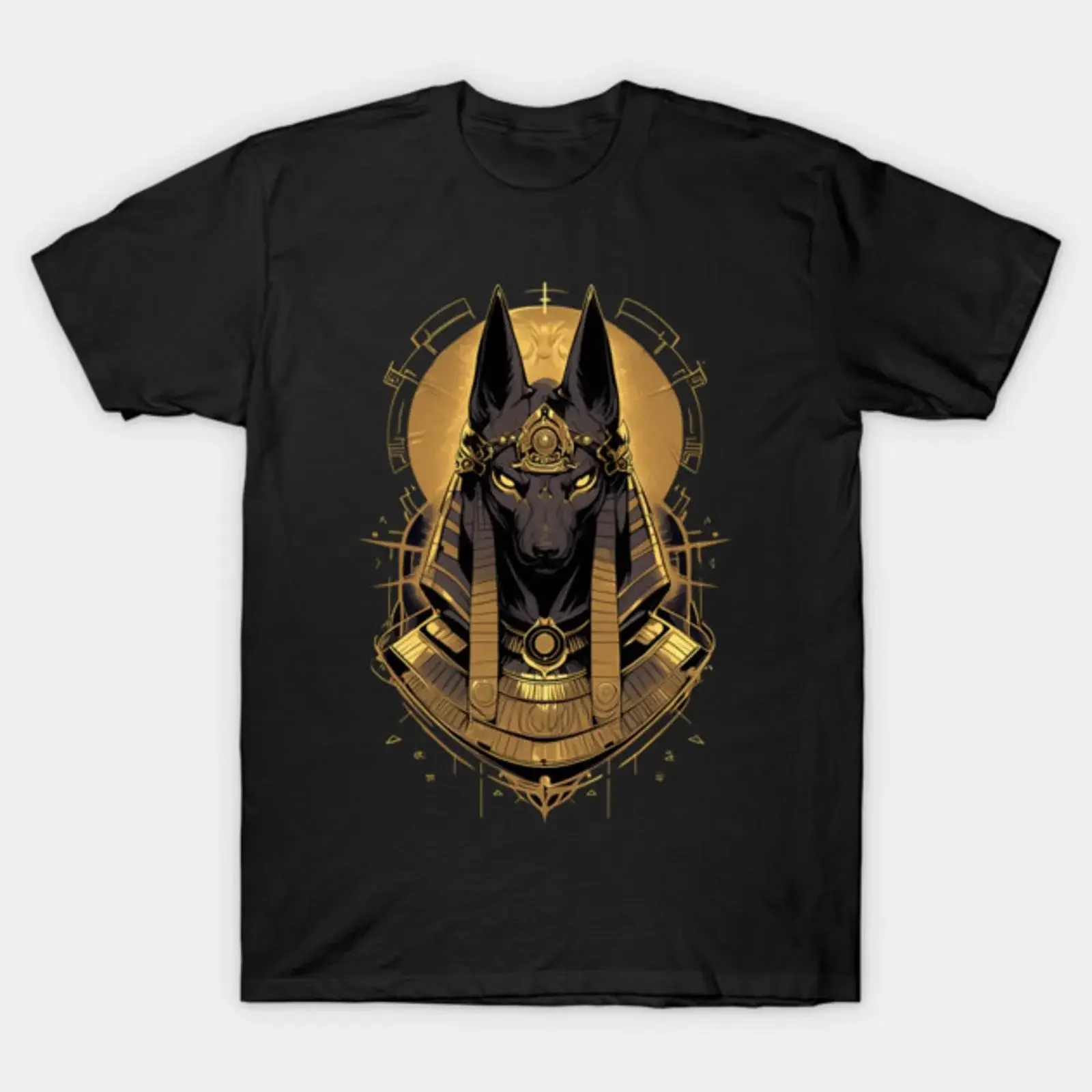 anubis T Shirt vintage Washed Unisex Top For Everyday Wear Casual graphic Soft Versatile Breathable Stretched streetwear homme