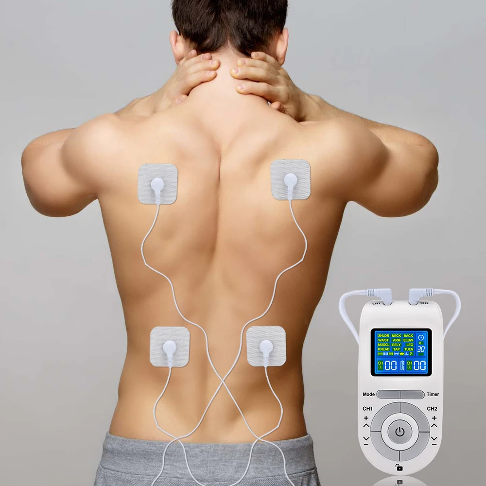 New Electric Tens Muscle Stimulator Ems Acupuncture Face Body Massager Digital Therapy Herald Massage Tool Electrostimulator