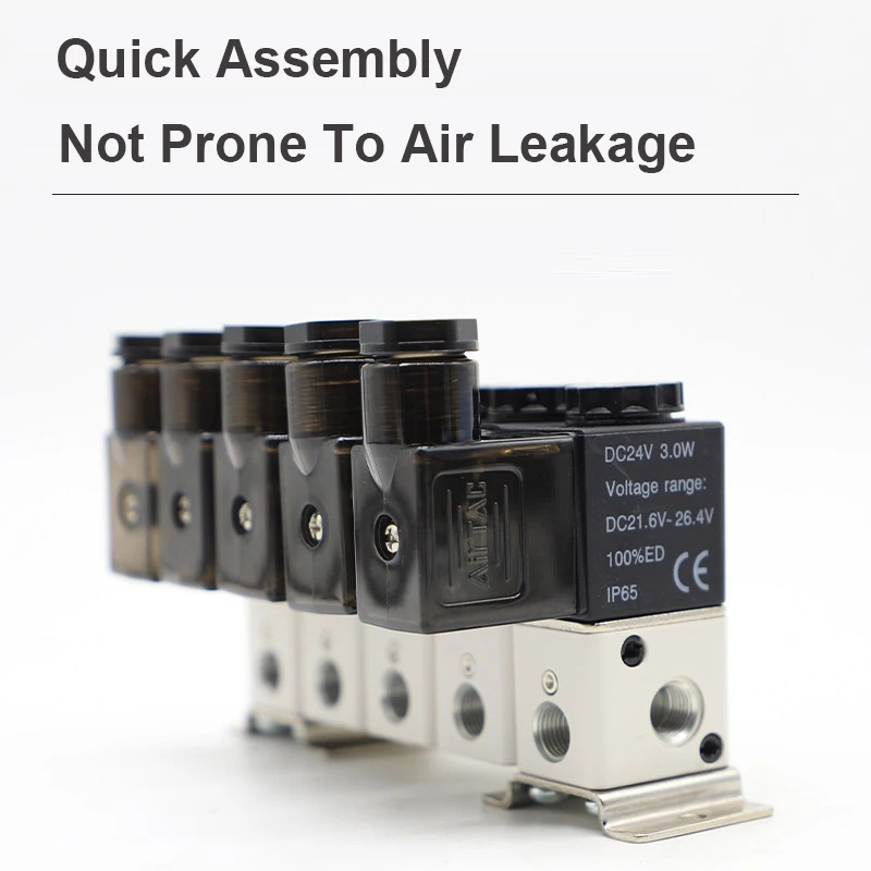 AirTAC 3V1 Series 3/2 Way Solenoid Valve 3V1-06 Integrated Manifold Valve 3V106B 2F-3F-5F-8F-10F Pneumatic Control Component