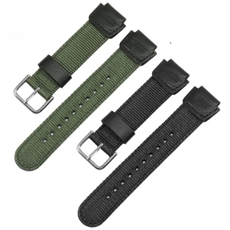 18mm Nylon Watch Band for AE1200 SGW300 AQ-S810W AQS800W W216H W735H W800H Canvas Watch Bracelet Pin Buckle Accessories