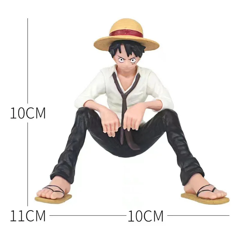 10cm One Piece Monkey D Luffy Figure Model Toys Sabo Ace Doll Cake Car Decoration Collection Doll Toy