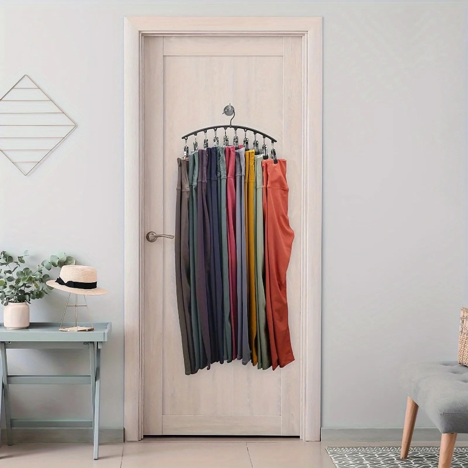 Stainless Steel Multifunctional Clothing Storage Rack,Space Saving Hanger Closet Organizers and Storage for Pants, Skirts, Hats