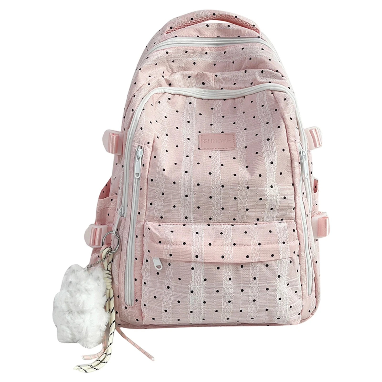 Women Laptop Backpacks Large Capacity Casual Travel Daypack with Zipper and Pendant for Business Teacher Travel Picnics Parties
