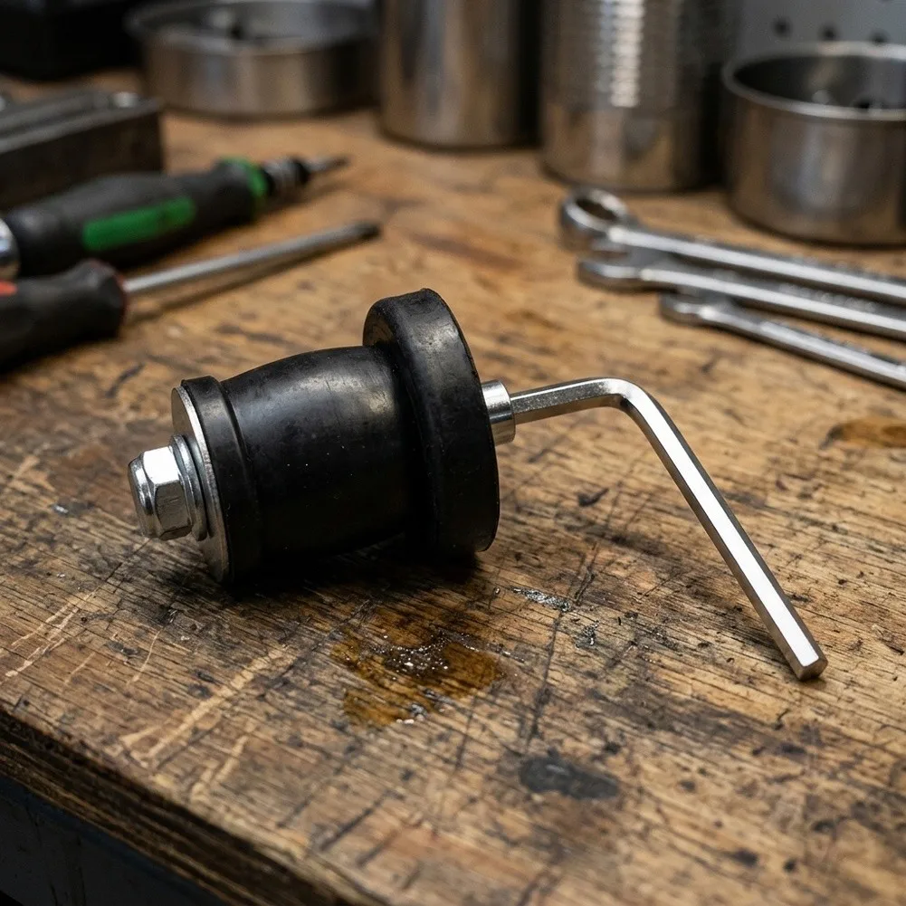 Expandable Drain Seal with Removable Stainless Steel Handle Suitable for 52 mm 65 mm Pipe Openings Automotive Use