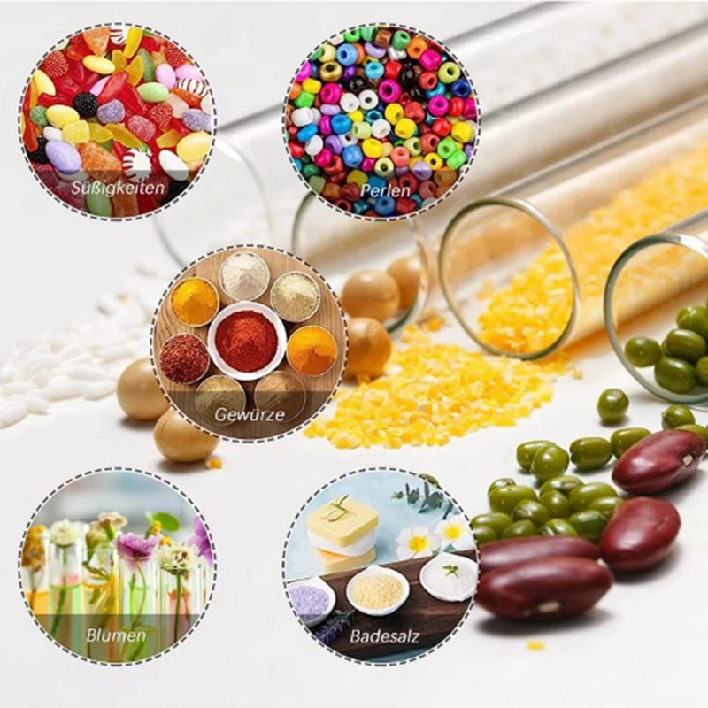 Test Tube Plastic Test Tubes With Cork 16X150mm(20Ml), With Kraft Paper Tag & Jute Rope Funnel