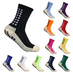 Soft Men Football Non Slip Soccer Socks Sports Breathable Cotton Cycling Grip Socks Grip Pads for Football Basketball Stockings