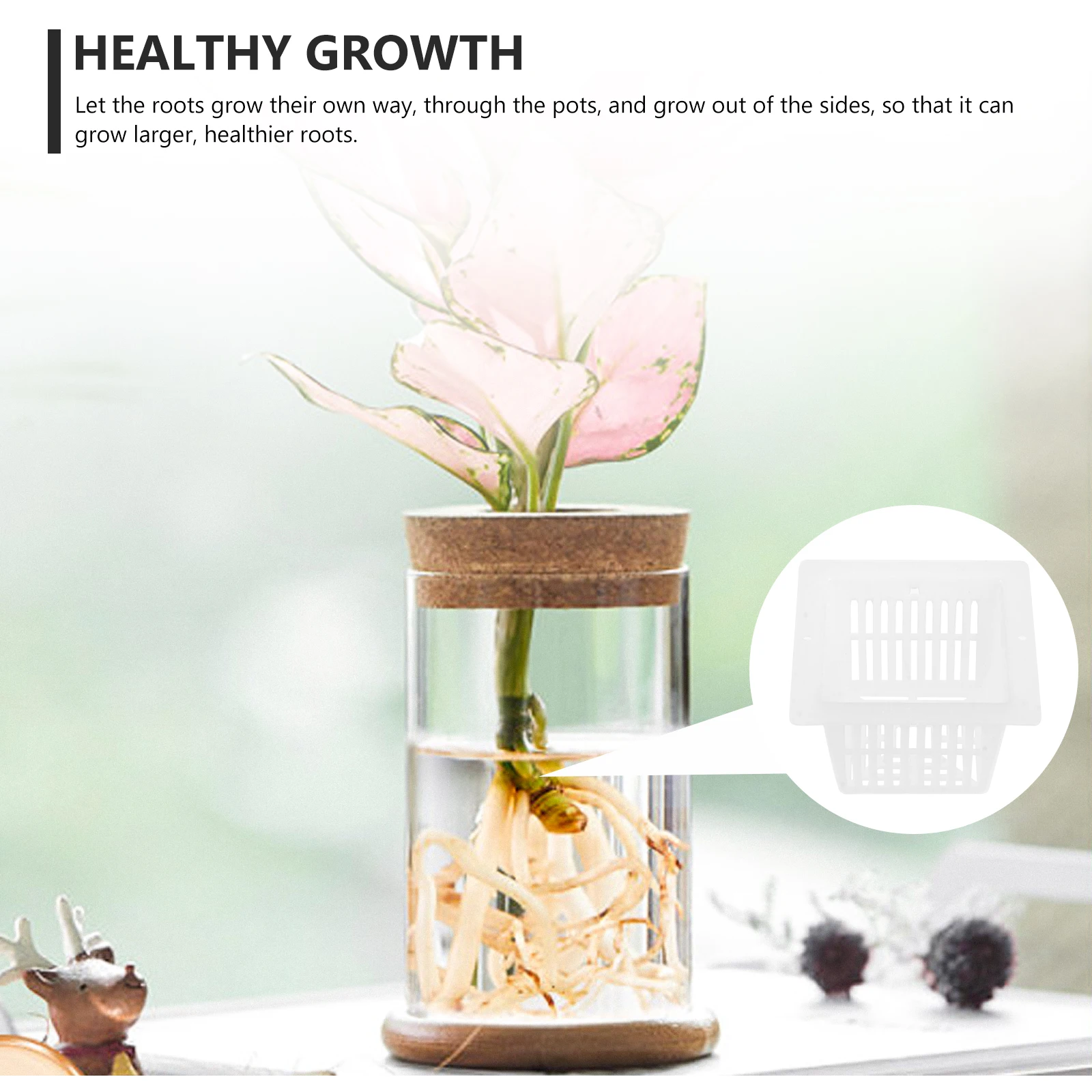 

30pcs Slotted Planting Basket Durable PE Material Strong Root Growth Drainage Holes Culture Pots Gardening for Soilless