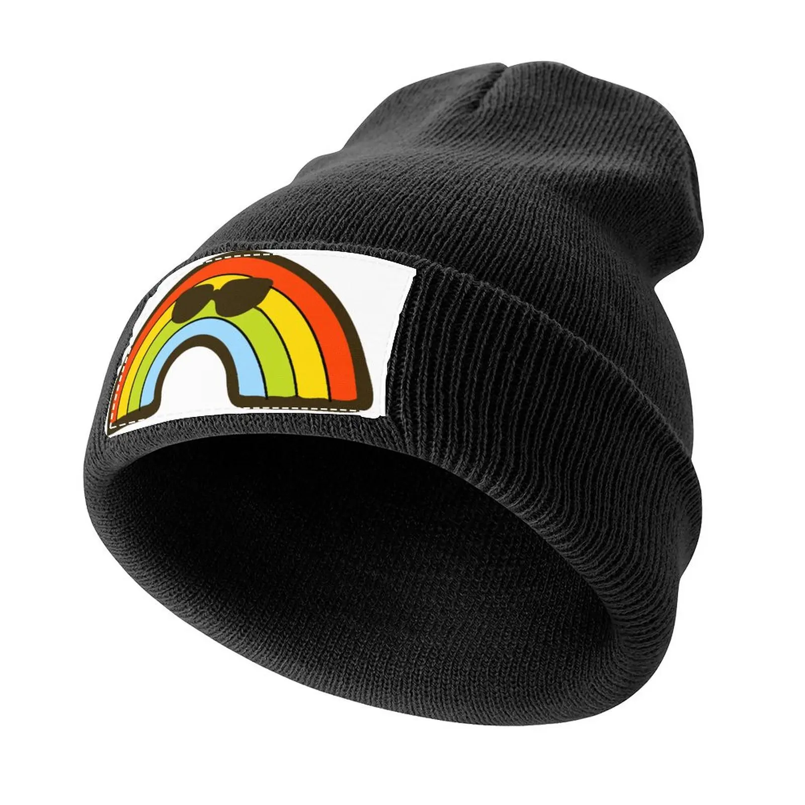 

Cool Rainbow Pattern Knitted Cap Military Cap Man Golf Trucker Cap Beach Outing Man Women's